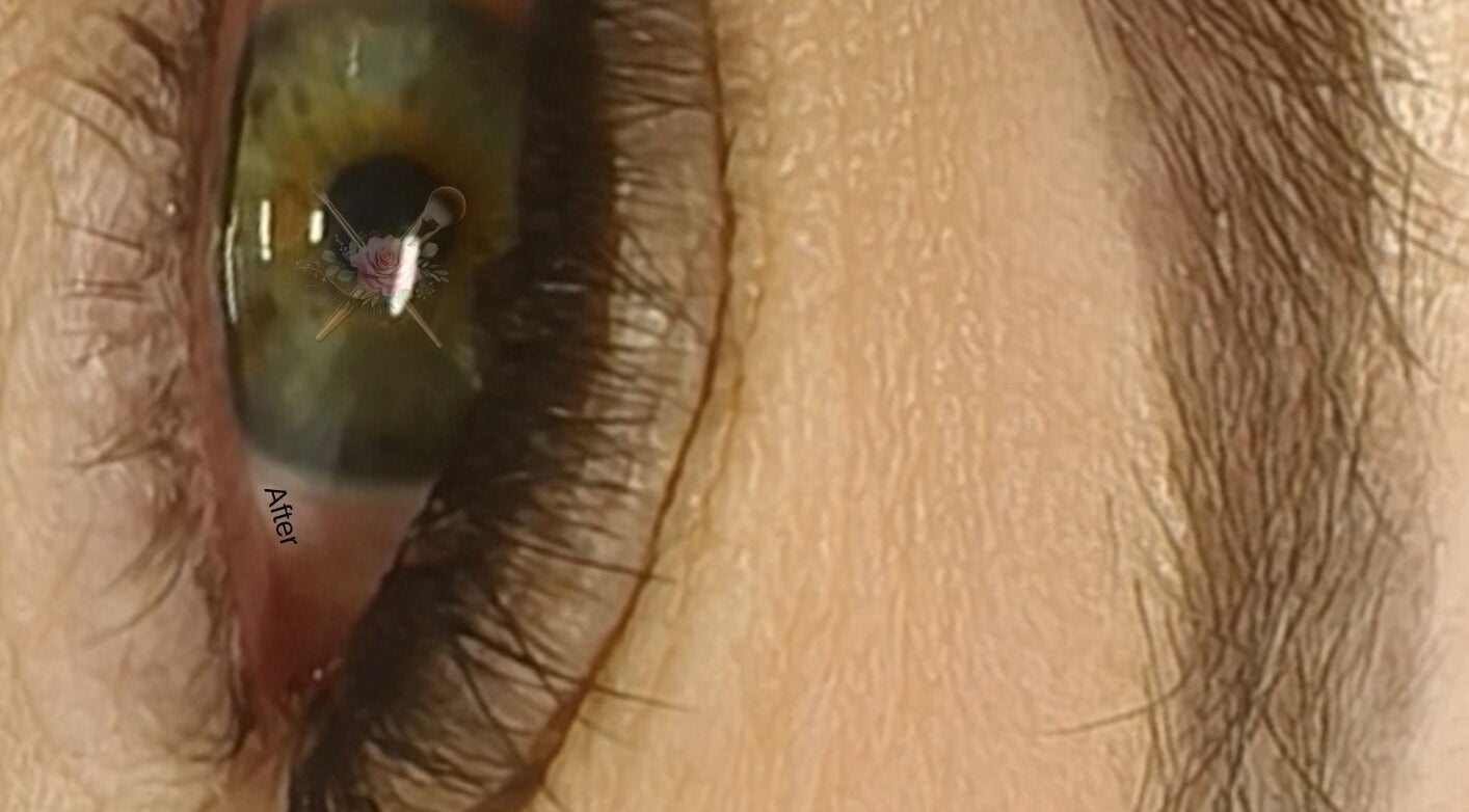 Close-up of enhanced lashes at Beautiful New U, Boksburg, Gauteng, ZA.