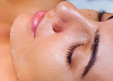 Relaxing facial treatment at Belle Ame Beauty and Nails, Millwater, Auckland, NZ promotes healthy skin glow.
