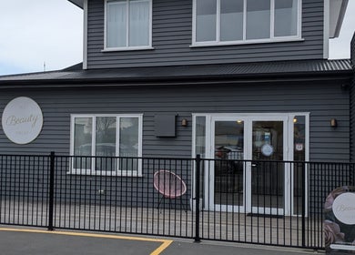 Exterior of My Beauty Treat in Rangiora, Canterbury Region, NZ showcasing modern design and inviting entrance.