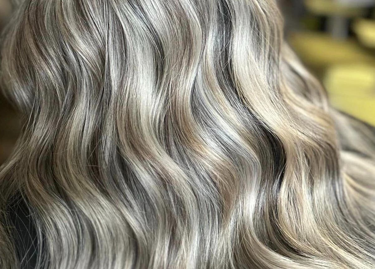 Luxurious wavy hairstyle at Lucy at C Reflections Salon & Day Spa, Morrill, Nebraska, US.
