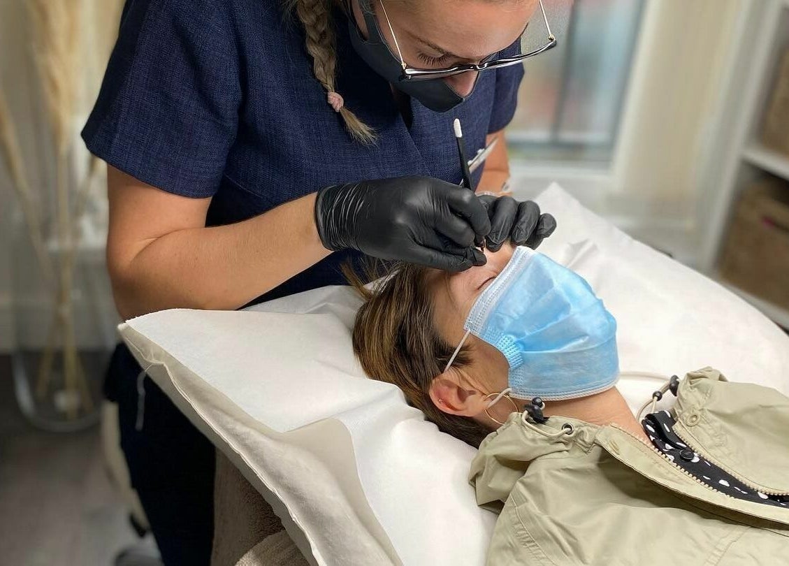 Professional eyebrow treatment at Flawless in Shaw, England, GB with a focus on detail and safety.