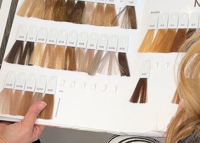 Hairology Rushden offers diverse hair color swatches for personalized styling in Rushden, England, GB.