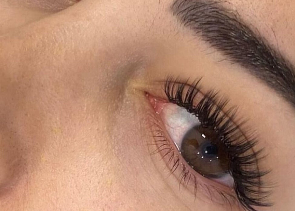 Close-up of styled lashes at Lashious Lover by Anna ~ Marrickville, South Granville, New South Wales, AU.