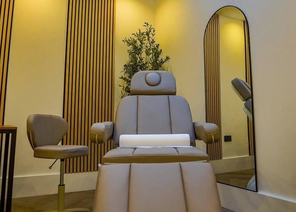 Luxurious spa chair at Manicured London, London, England, GB, offers ultimate relaxation and style.