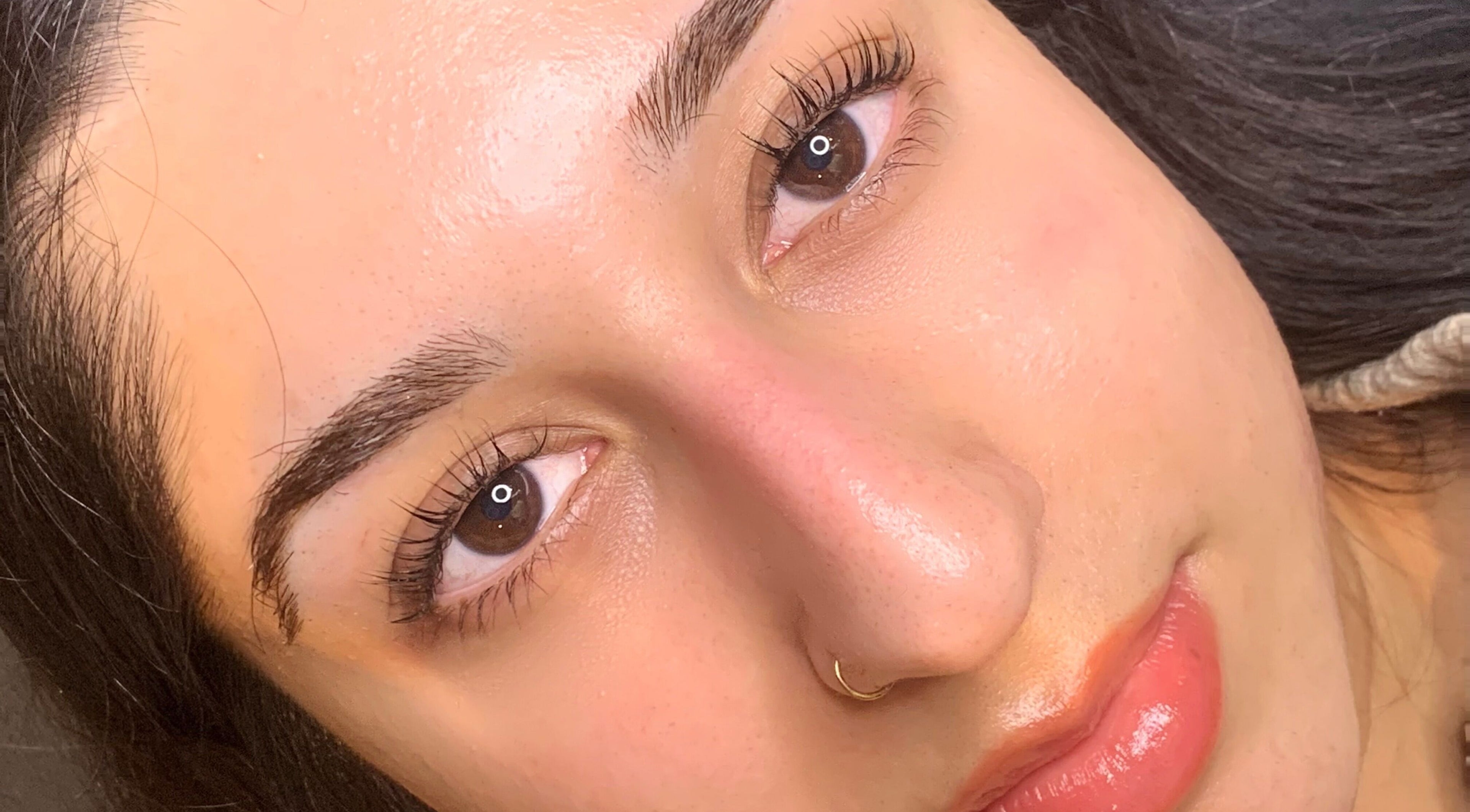 Close-up of enhanced lashes at K Lift Lashes, Kidman Park, Adelaide, AU.