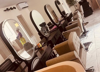 Sophisticated salon mirrors and chairs at Ignite Beauty and Luxury Salon, Lagos, Lagos, NG.