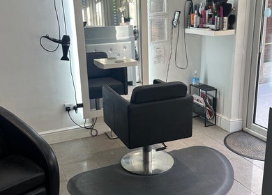 Elegant salon chair at Shellee at Salon 31, Hempstead, England, GB, ready for a stylish transformation.