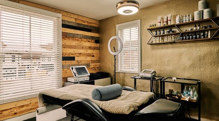 Rustic treatment room at Olive Beauty & Aesthetics - Woburn Sands, Milton Keynes, England, GB. Cozy and inviting space.