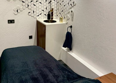 Tranquil treatment room at Olive Beauty & Aesthetics - Marston Mortaine, Marston Moretaine, England, GB.