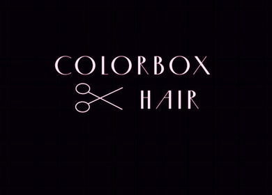 Colorbox Hair logo on a dark background in Coomera, QLD, AU.