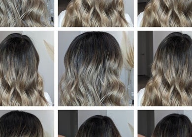 Elegant wavy blonde hairstyles at Colorbox Hair, Coomera, QLD, AU. Showcasing premium color and texture.
