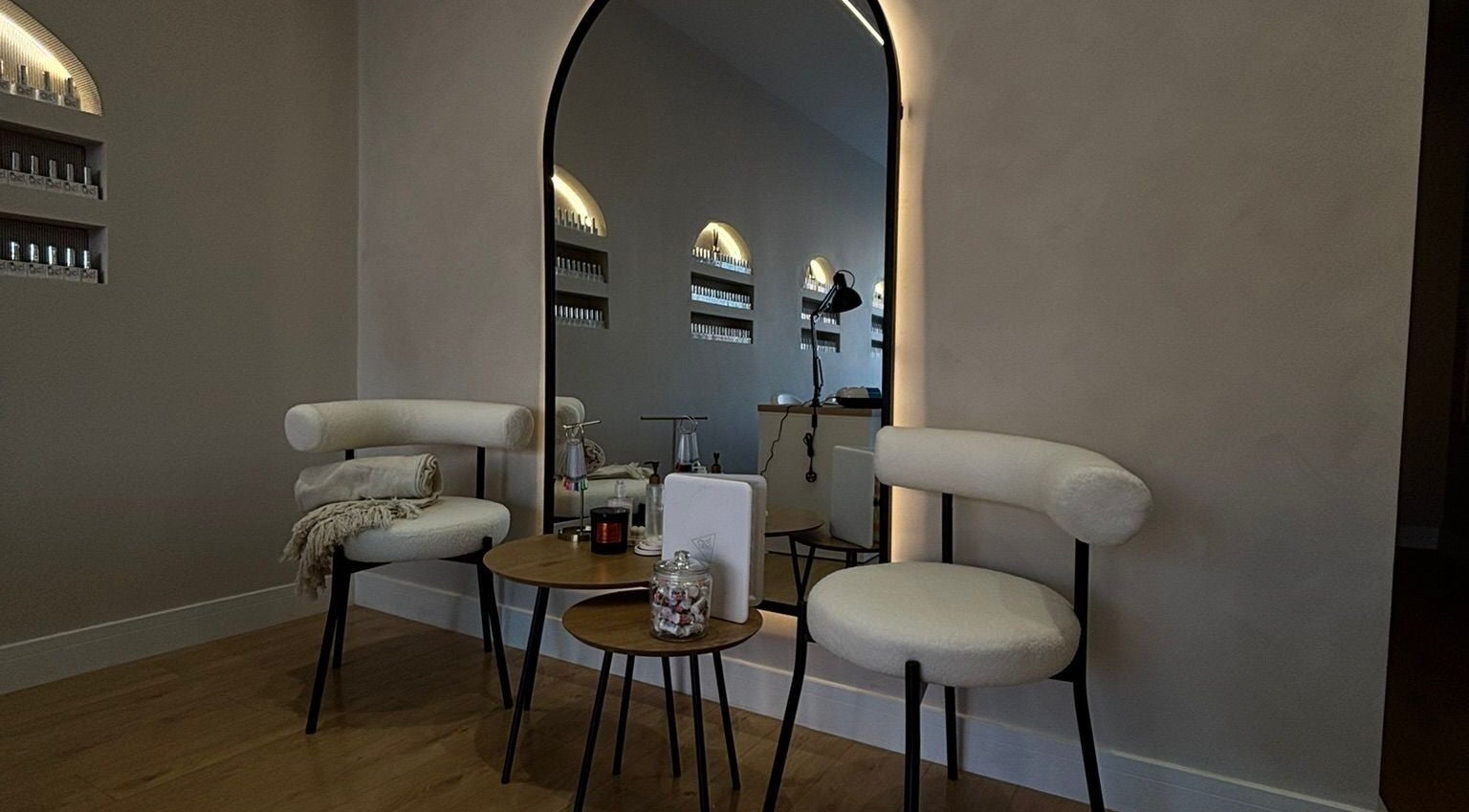 Cozy seating area at Oh so Tilly by That Nail Girl in UK, England, GB, featuring stylish chairs and refined decor.