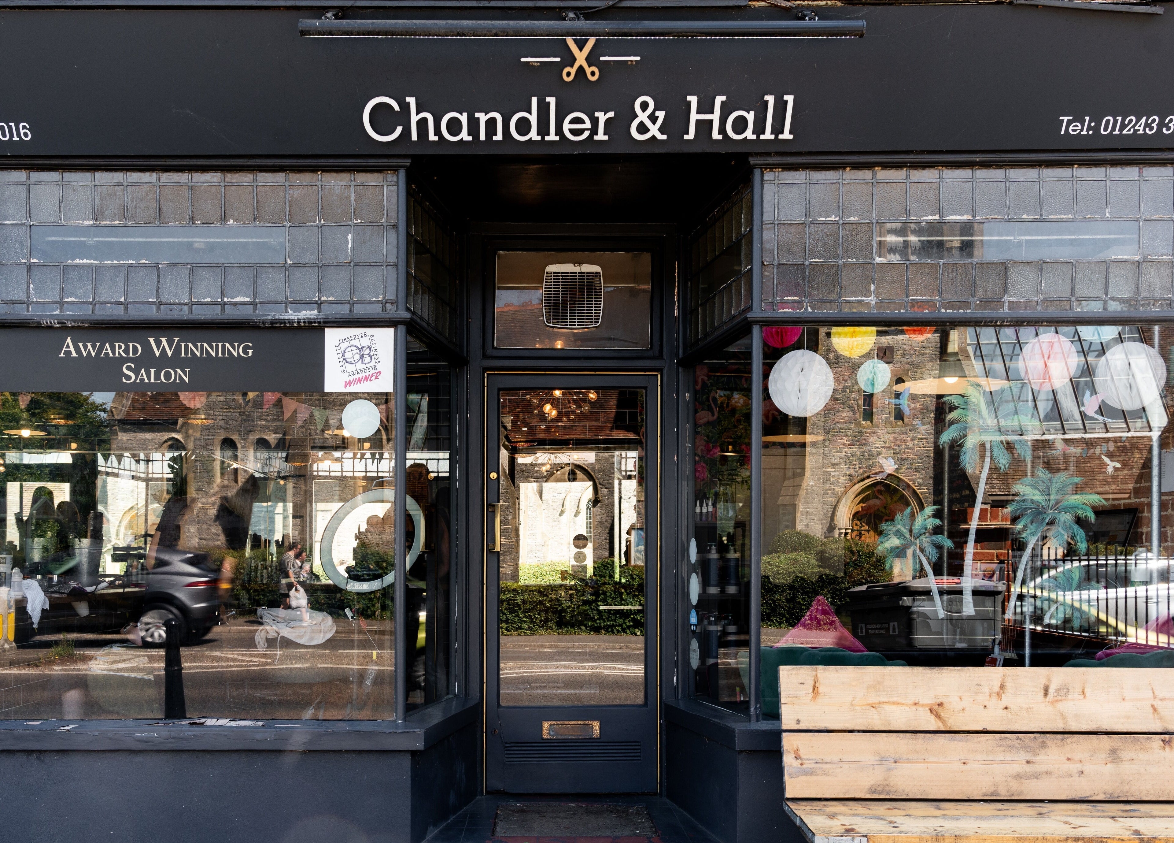 Front view of Chandler & Hall, award-winning salon, Southbourne, England, GB.