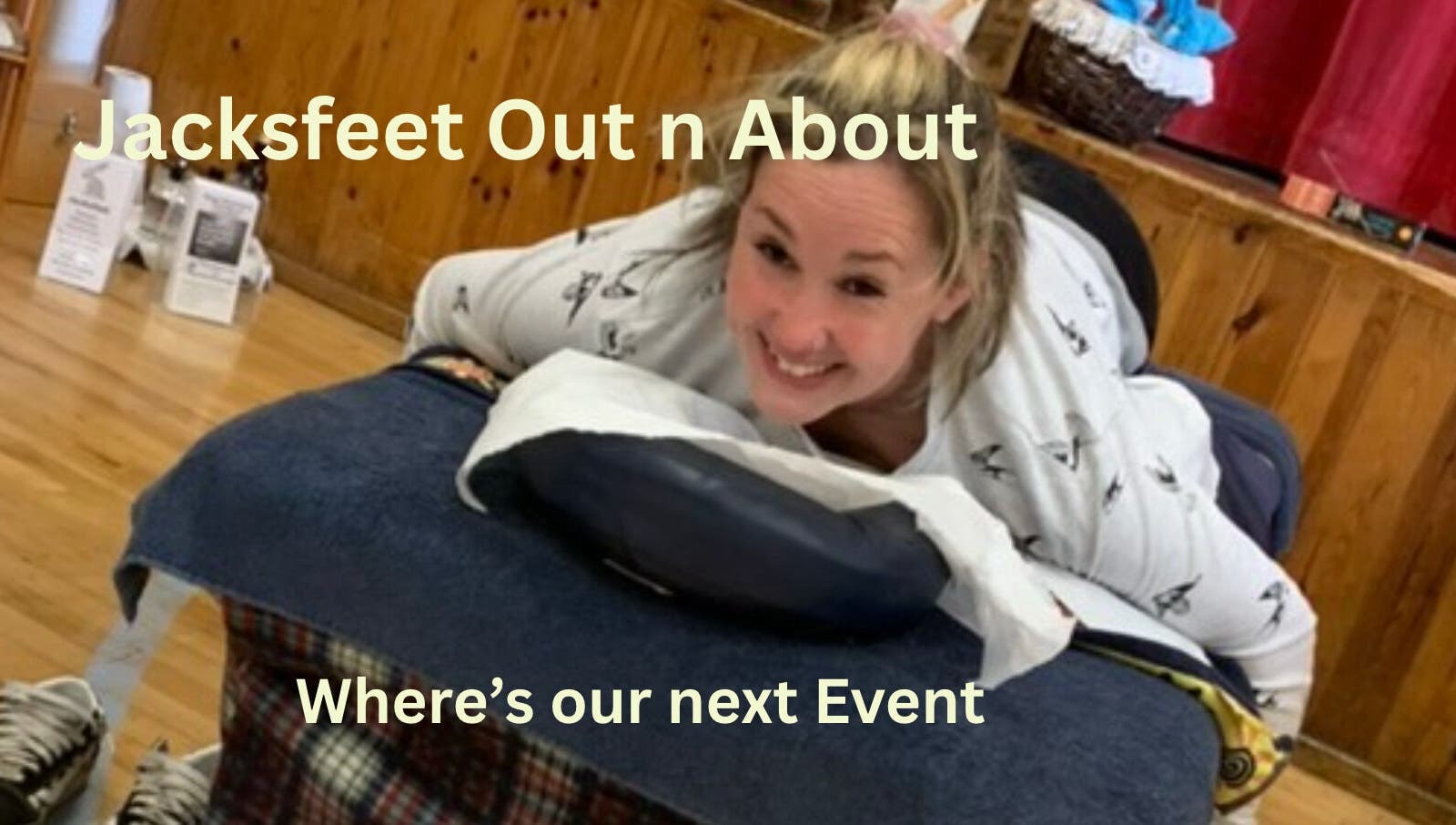 Smiling participant at Jacksfeet - Training and Events in Hawes, England, GB, enjoying a wellness session.