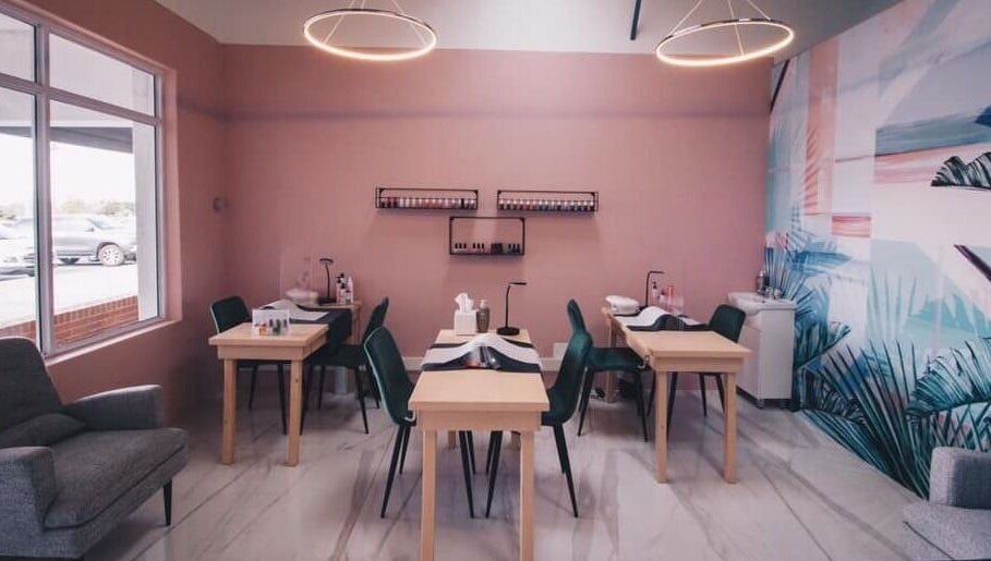 Modern manicure salon at Mani & Chill, Habitat Centre, Cape Town, Western Cape, ZA with chic decor and cozy seating.