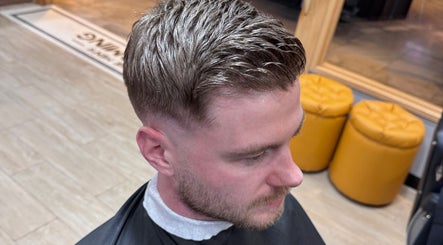 Modern men's haircut at The Men's Grooming Circular Quay Gateway, Sydney, New South Wales, AU.