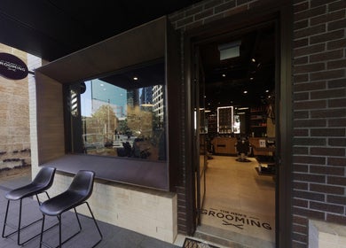 Entrance of The Mens Grooming - Quay Quarter in Sydney, New South Wales, AU, showcasing chic urban design.