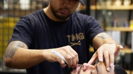 Expert grooming session with straight razor at The Men's Grooming Circular Quay Gateway, Sydney, NSW, AU.