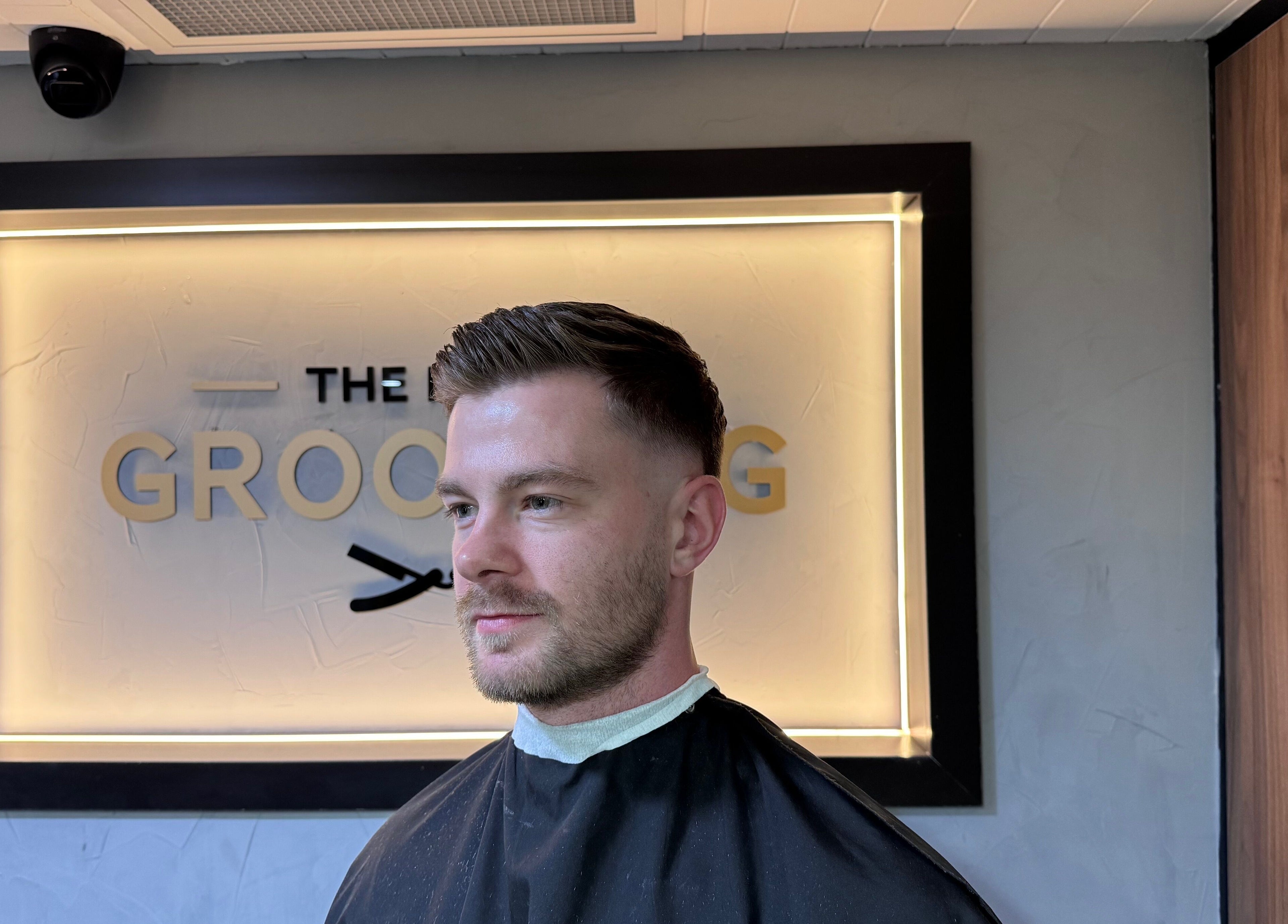 Stylish haircut at The Men's Grooming Circular Quay Gateway, Sydney, New South Wales, AU.