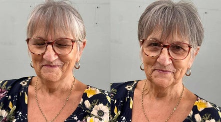 Smiling senior at 53 Fergus Ln, Cranbourne West VIC salon, Melbourne, Victoria, AU. Perfect makeup and hairstyling.