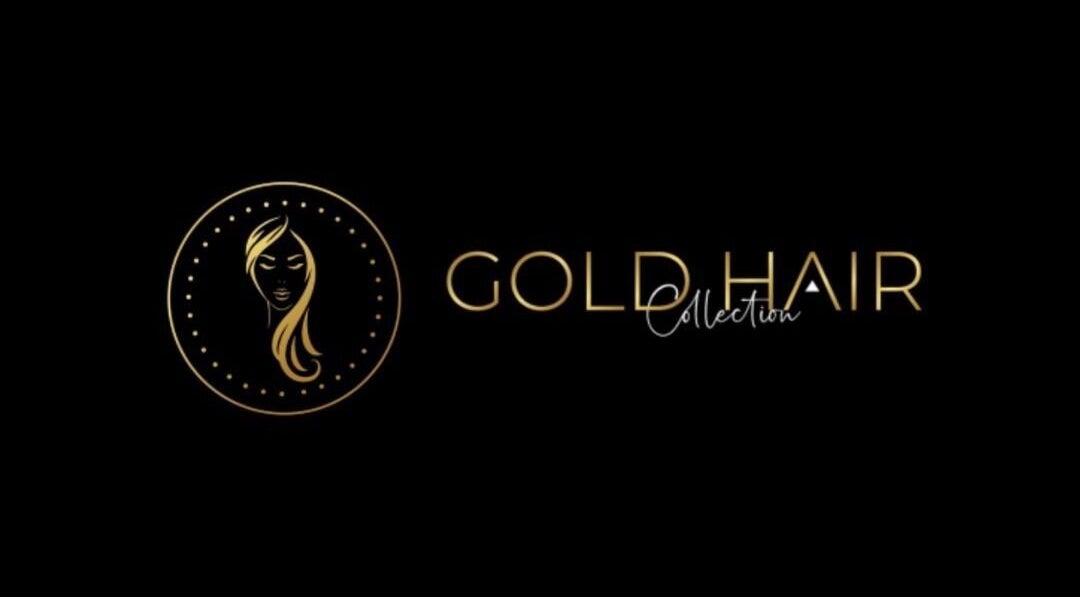 Gold Hair logo at Shop 18 Kingston Town Shopping Centre, 47 Marano, Kingston, Tasmania, AU. Sleek design on black.