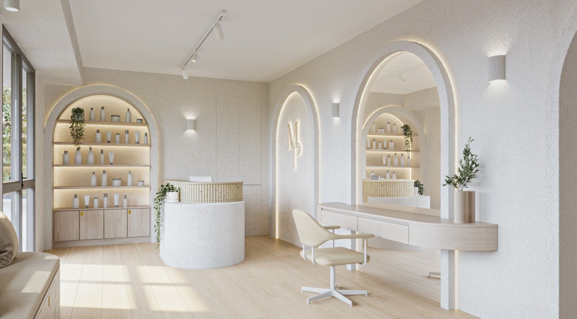 Elegant interior of Melissa Peters Beauty in South Penrith, New South Wales, AU featuring a modern, serene spa design.