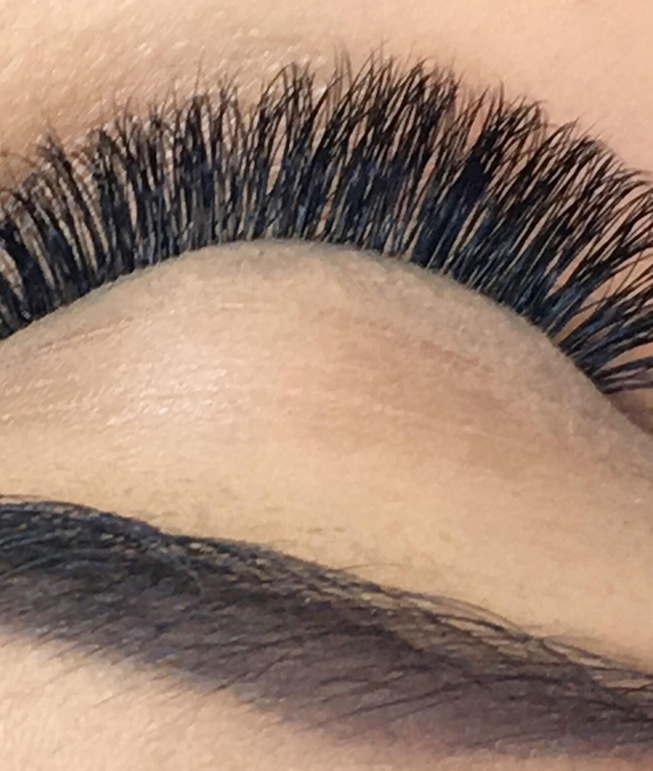 Close-up of stunning eyelash extensions at Allure Lashes & Aesthetics, Sandton, Gauteng, ZA.