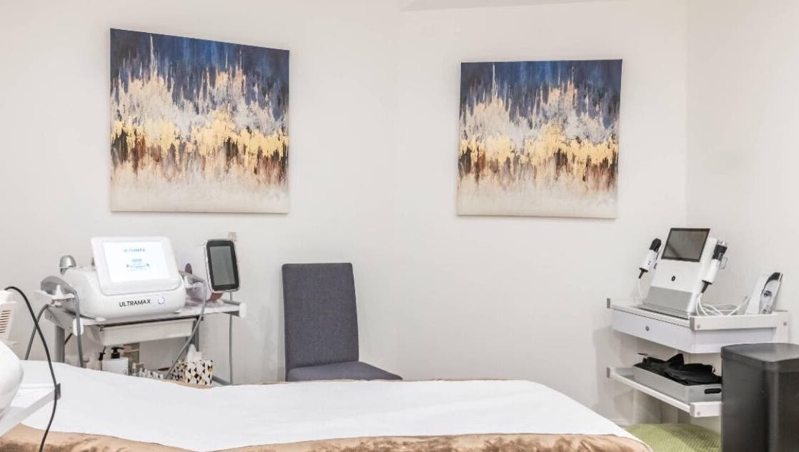 Modern treatment room at Waxing London Pro - Battersea, London, England, GB with advanced equipment and stylish decor.