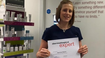 Certified expert showcasing Dermalogica products at Serenity Beauty, Bury St Edmunds, GB.