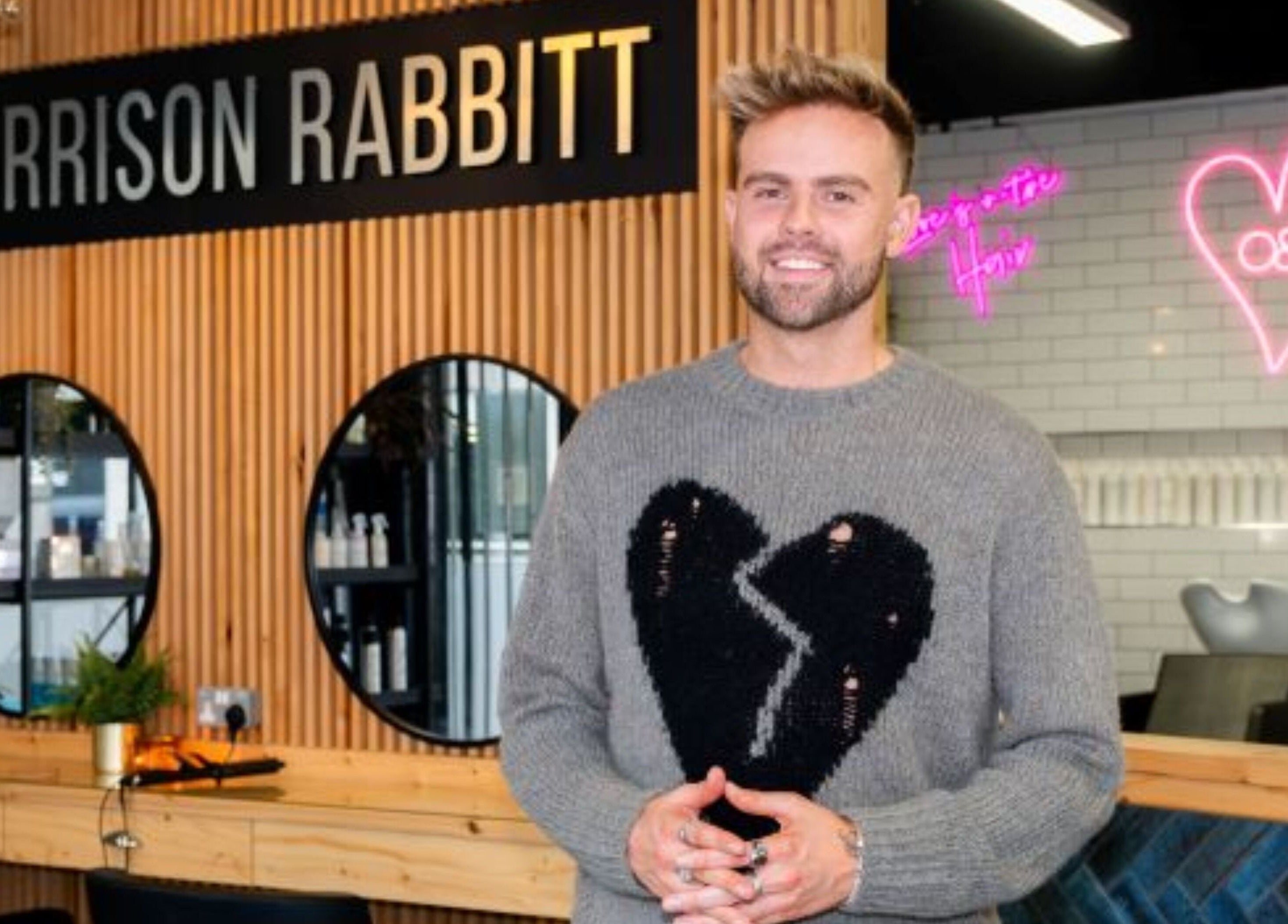 Harrison Rabbitt Hair Studio interior showcasing stylish decor in Newport, Wales, GB.