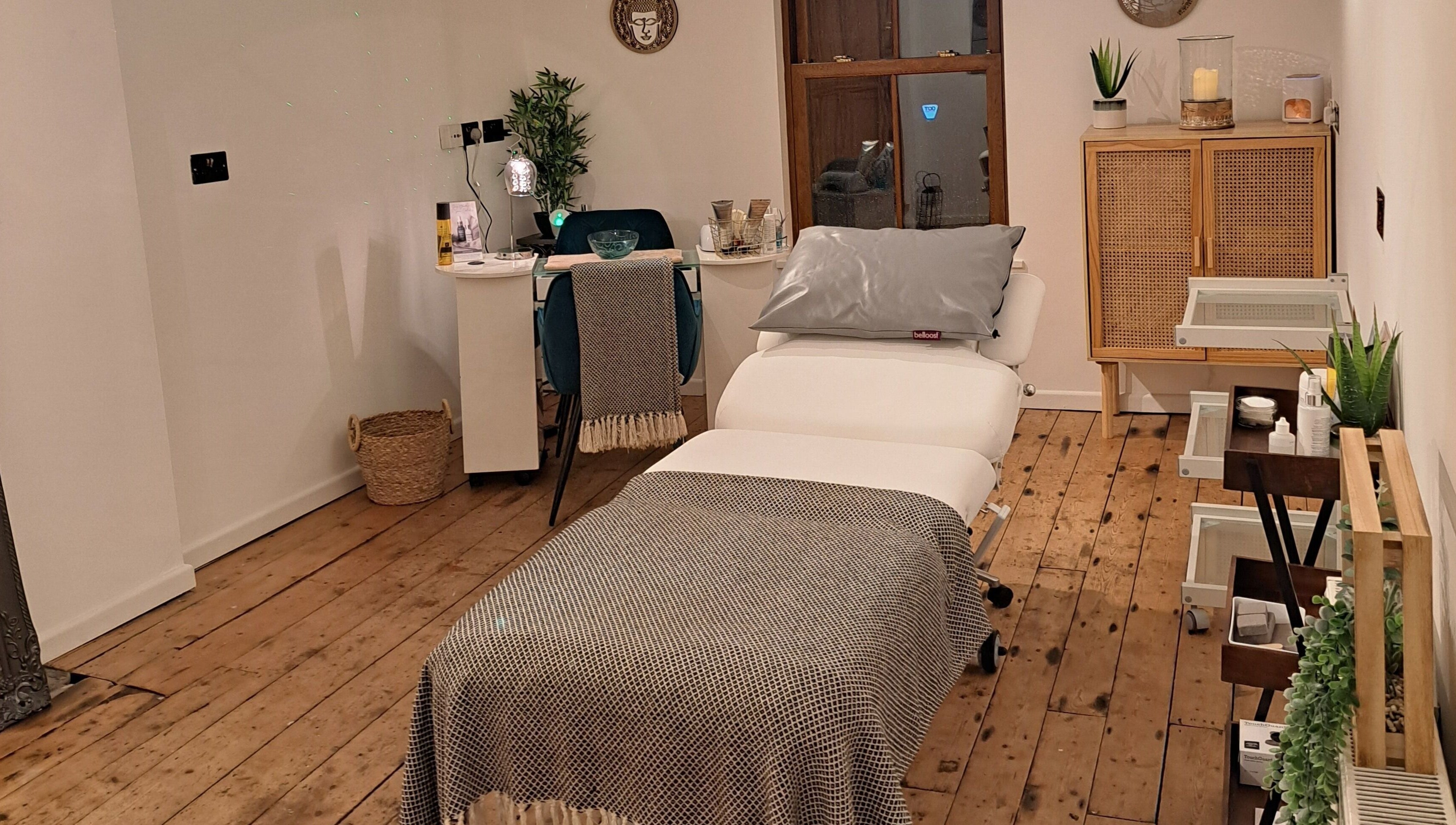 Tranquil Room 2 in Abergavenny, Wales, GB offers a serene atmosphere for wellness and relaxation treatments.