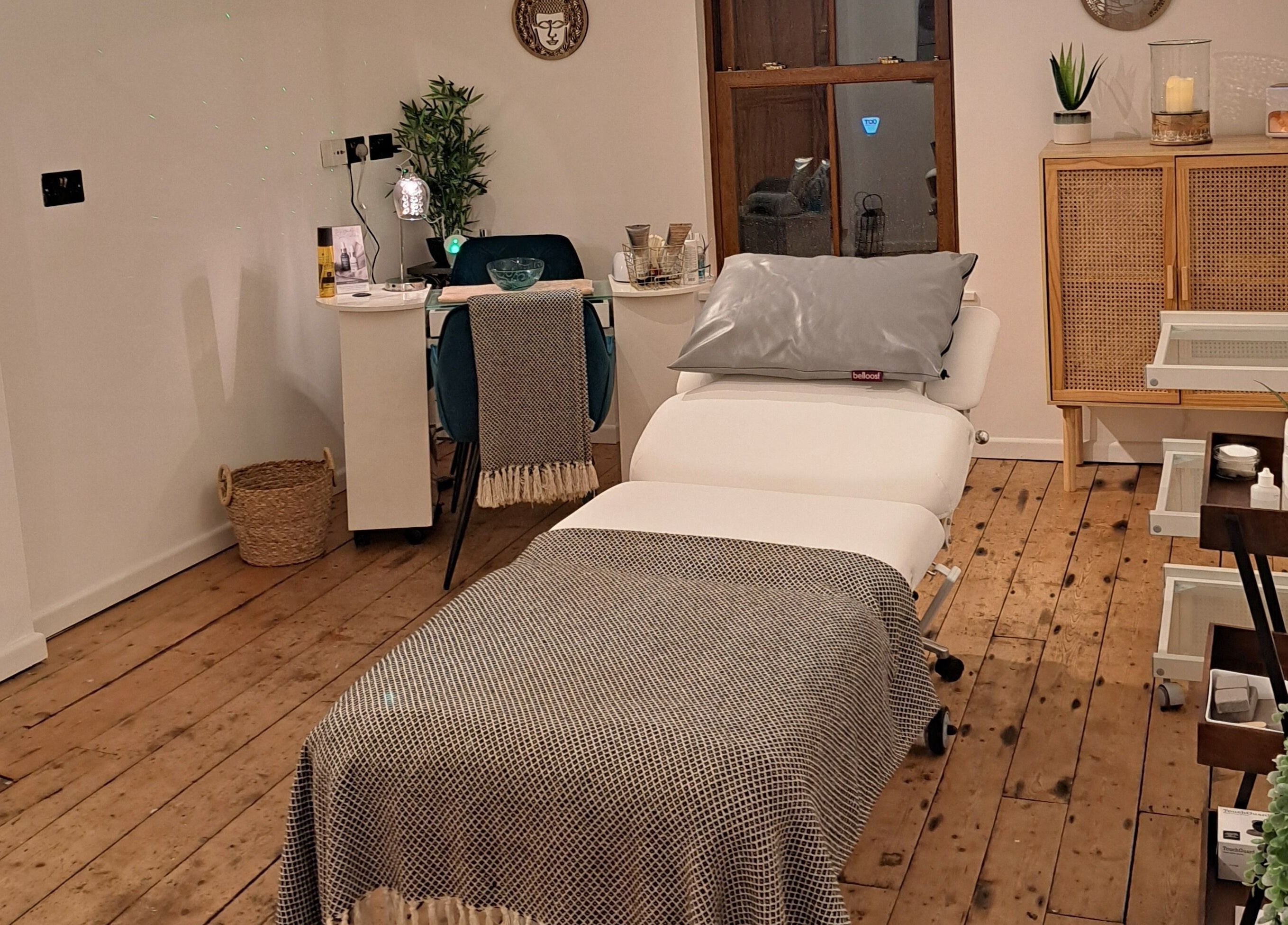 Tranquil Room 2 in Abergavenny, Wales, GB offers a serene atmosphere for wellness and relaxation treatments.