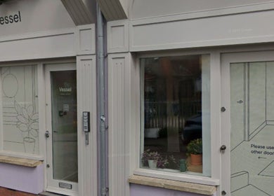 AmberLuna Apothecary's welcoming entrance in Bristol, England, GB, showcasing elegant exterior design.
