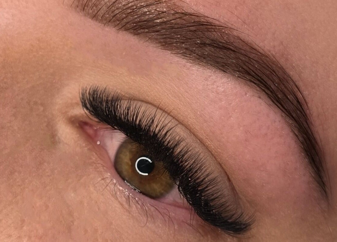 Close-up of dramatic eyelashes at Best Face Forward Beauty in Maryborough, Queensland, AU.