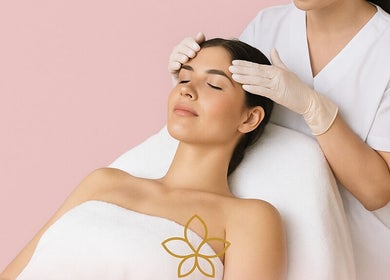 Masaj facial la Noia Copou, Iași, România; atingere delicată pentru relaxare maximă.