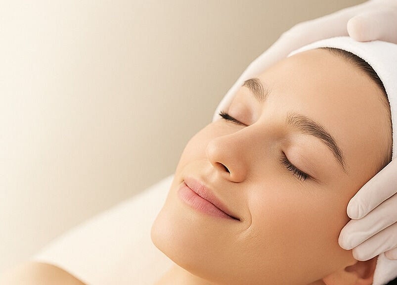Tratament facial la Noia Copou, Iași, România , RO. Mâini delicate aplică terapie de relaxare.