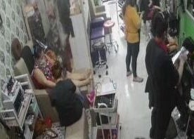 Interiors of Chams Salon and Nail Spa in Manila, Manila, PH showing clients enjoying spa services.