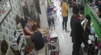 Interiors of Chams Salon and Nail Spa in Manila, Manila, PH showing clients enjoying spa services.