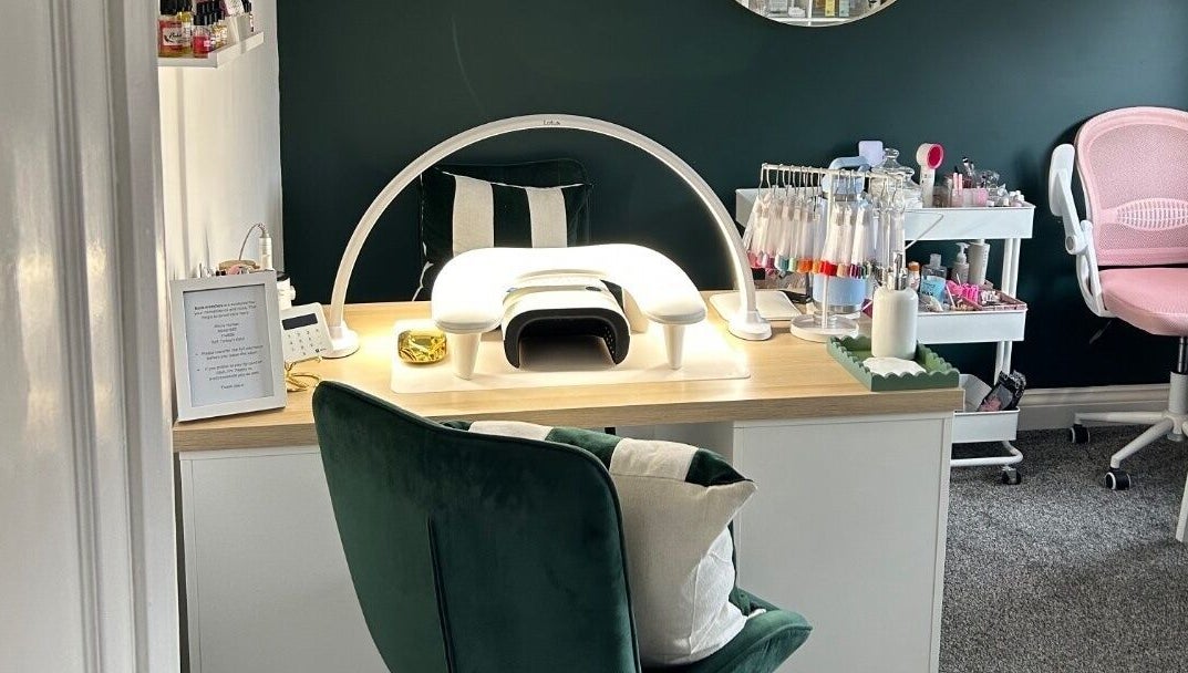 Nail care station at Beautology Newcastle, Whitley Bay, England, GB with modern design and tools.