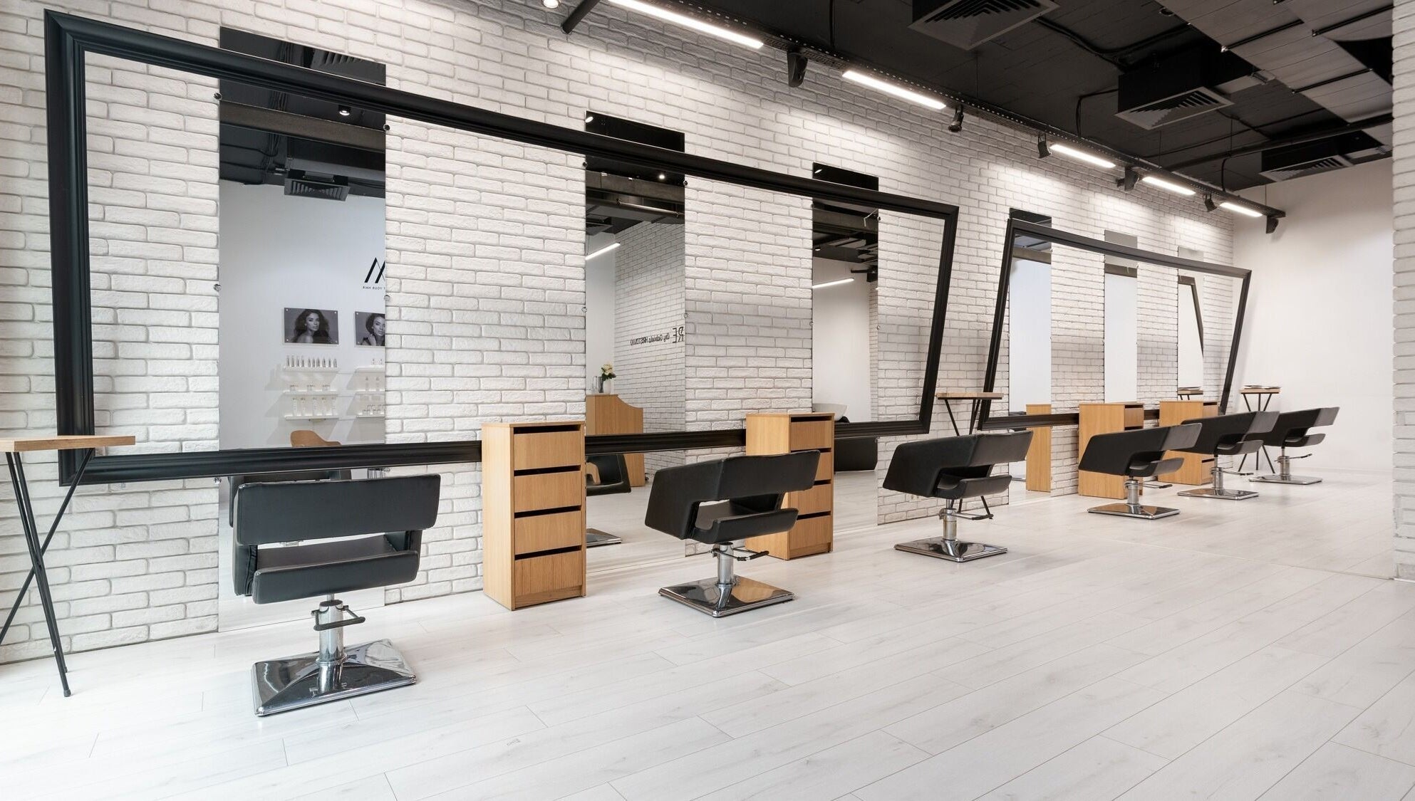 Sleek and modern styling stations at Salon Inspire, kv. Mladost 1, София, BG, showcasing elegance.