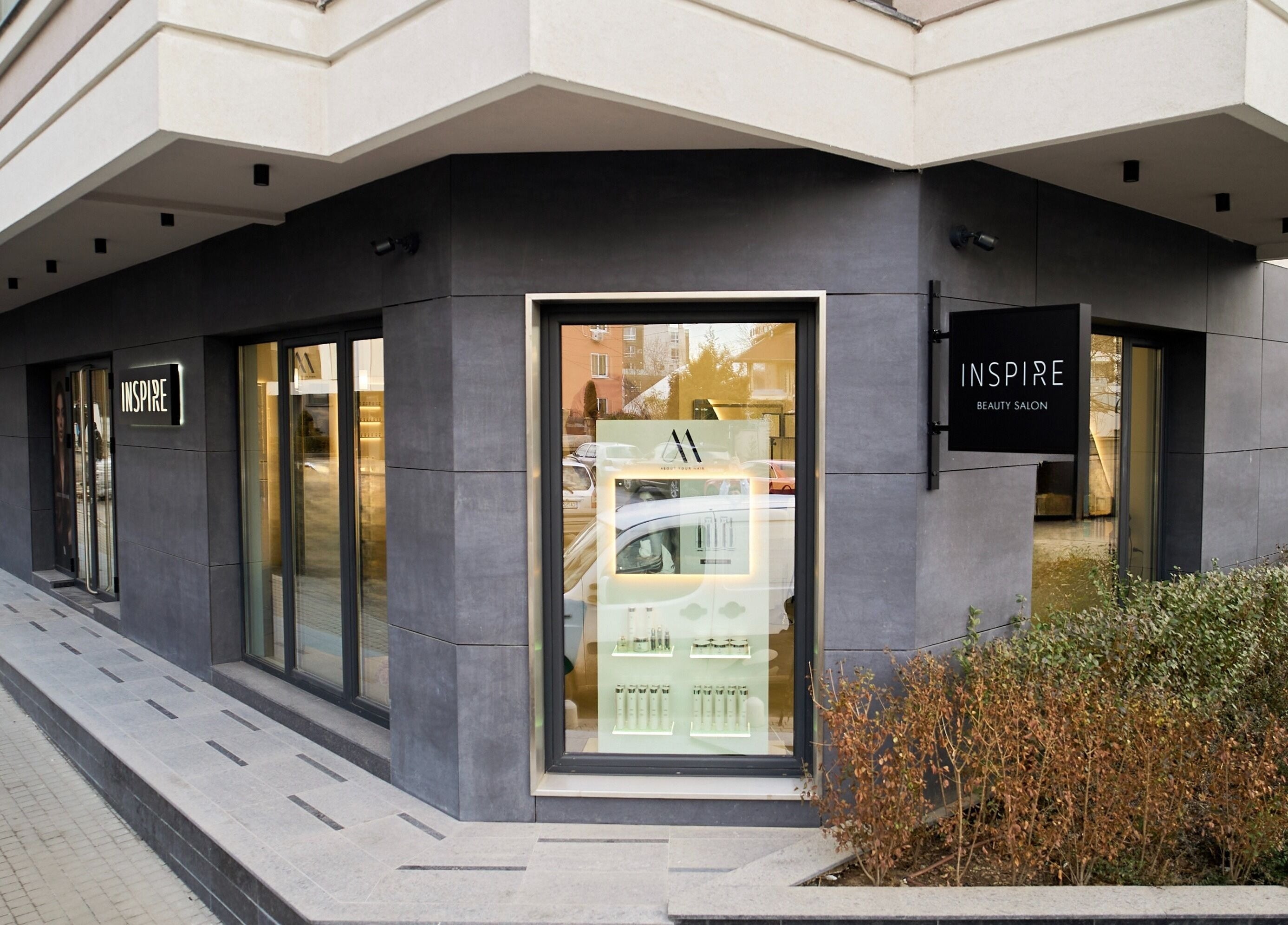 Stunning facade of Salon Inspire, kv. Krustova vada, located in София, Област София, BG.