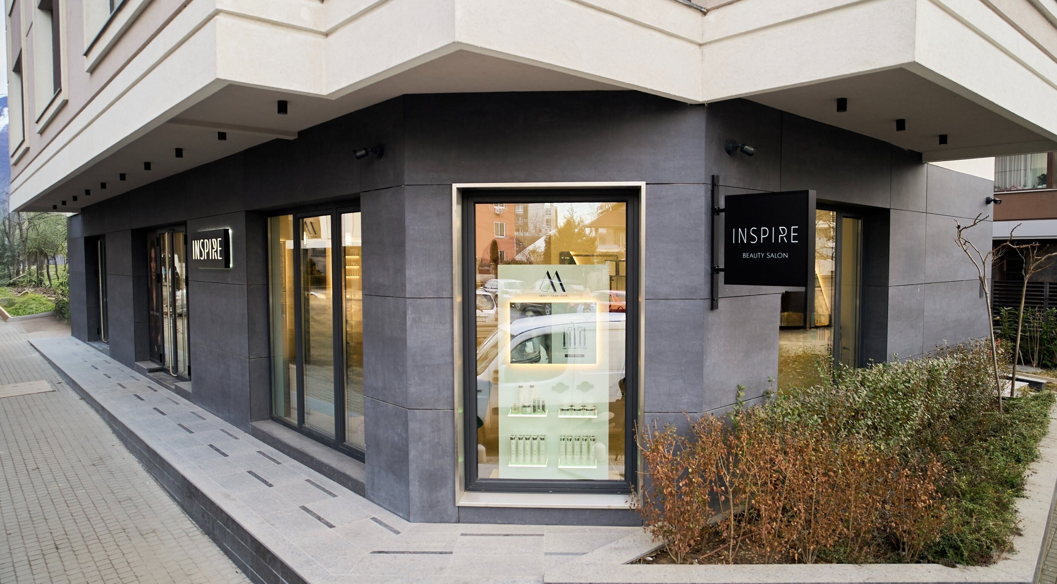 Stunning facade of Salon Inspire, kv. Krustova vada, located in София, Област София, BG.