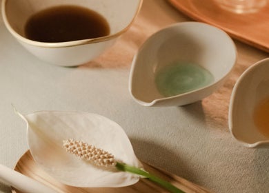 Calming wellness setup at Wellness Club @ Vilalara Grand Hotel, Lagoa, Faro, PT. Elegant bowls, tranquil atmosphere.