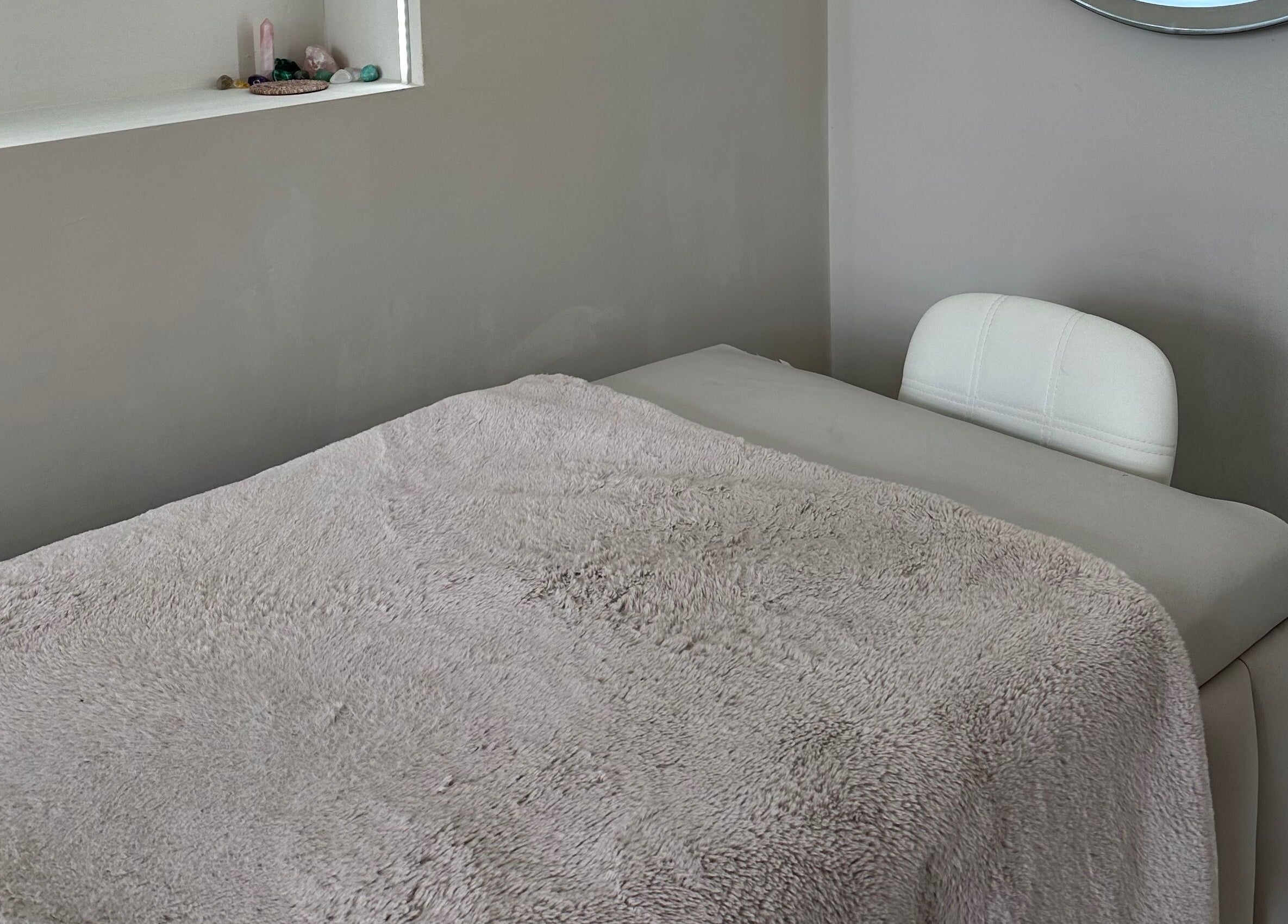 Cozy treatment room at Lashtoxx offers relaxation in Halifax, England, GB.