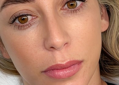 Close-up of eyelash treatment at Blink Lab Studios, Singapore, SG showcasing enhanced lash volume.