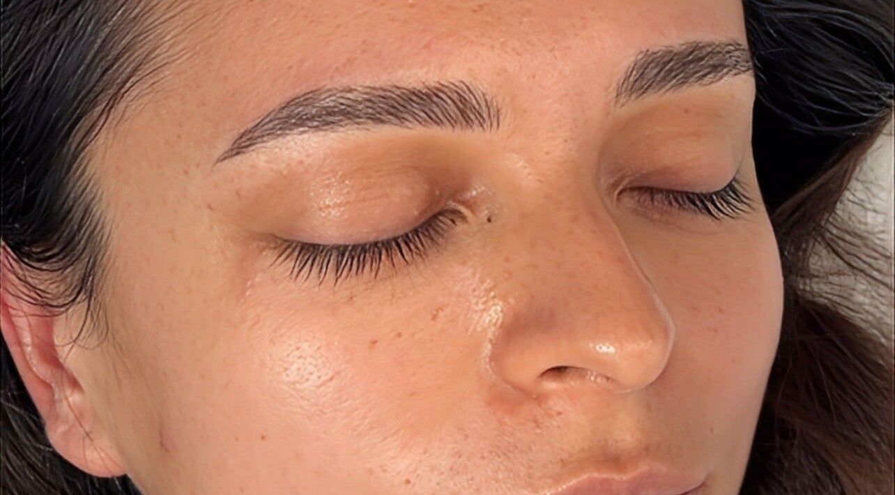 Close-up of a woman's well-groomed eyebrows at Blink Lab Studios, Singapore, SG.