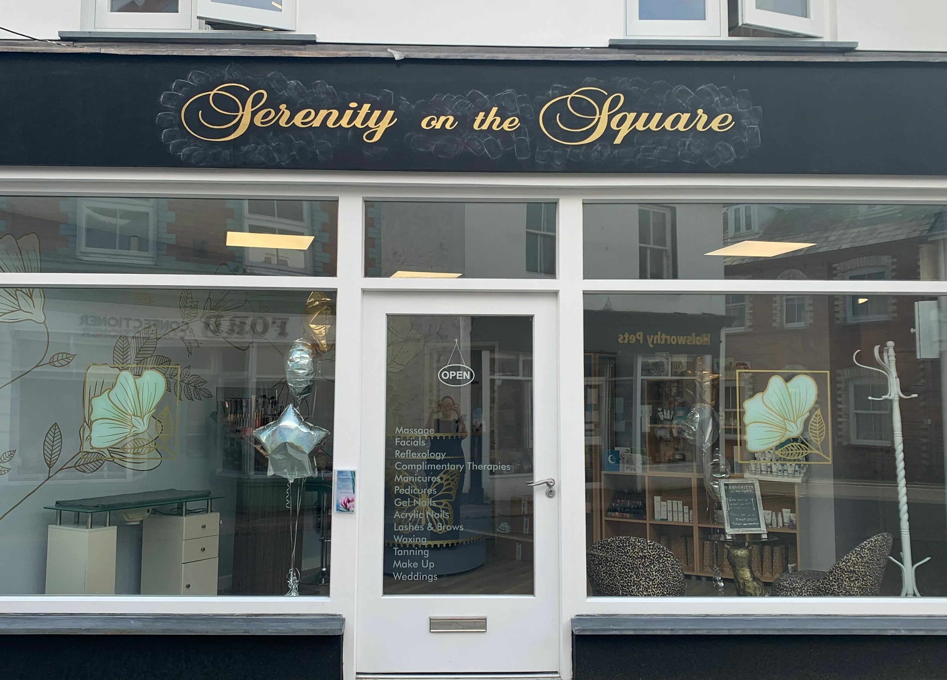 Front view of Serenity On The Square, Holsworthy, England, GB showcasing its welcoming entrance.