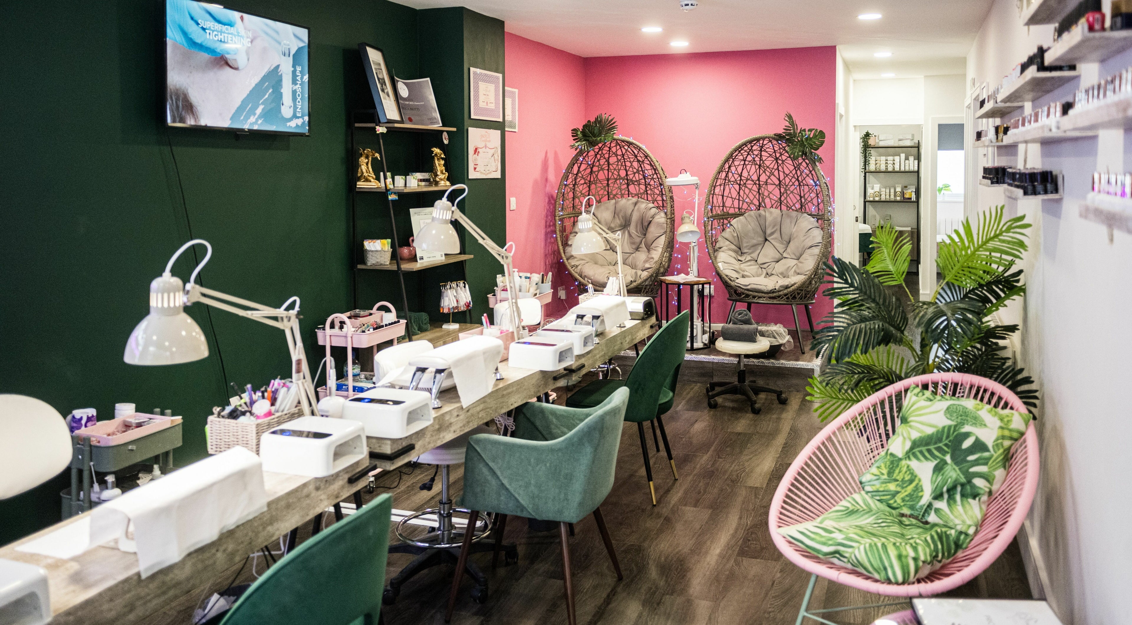 Finsbury Beauty & Nails interior showcasing elegant salon setup in London, England, GB.