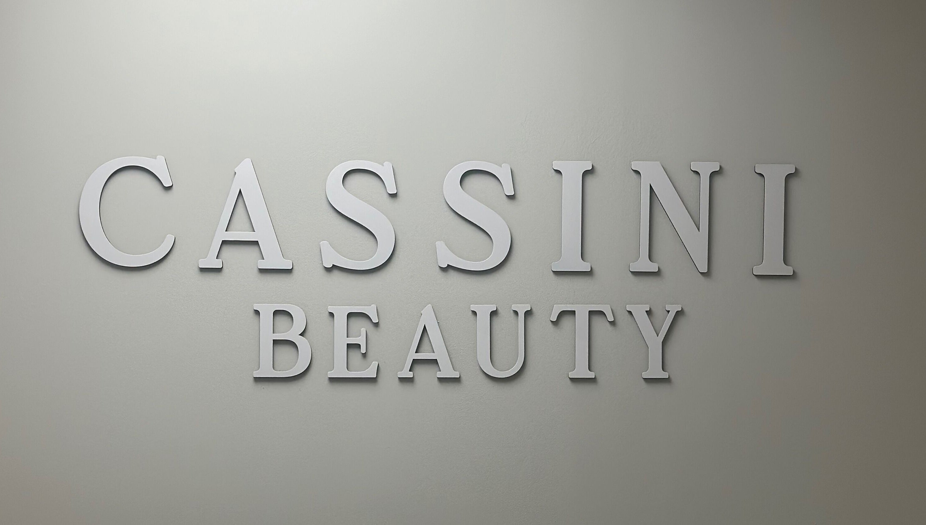 Cassini Beauty by Becci logo on a wall in Stourbridge, England, GB capturing elegant design.