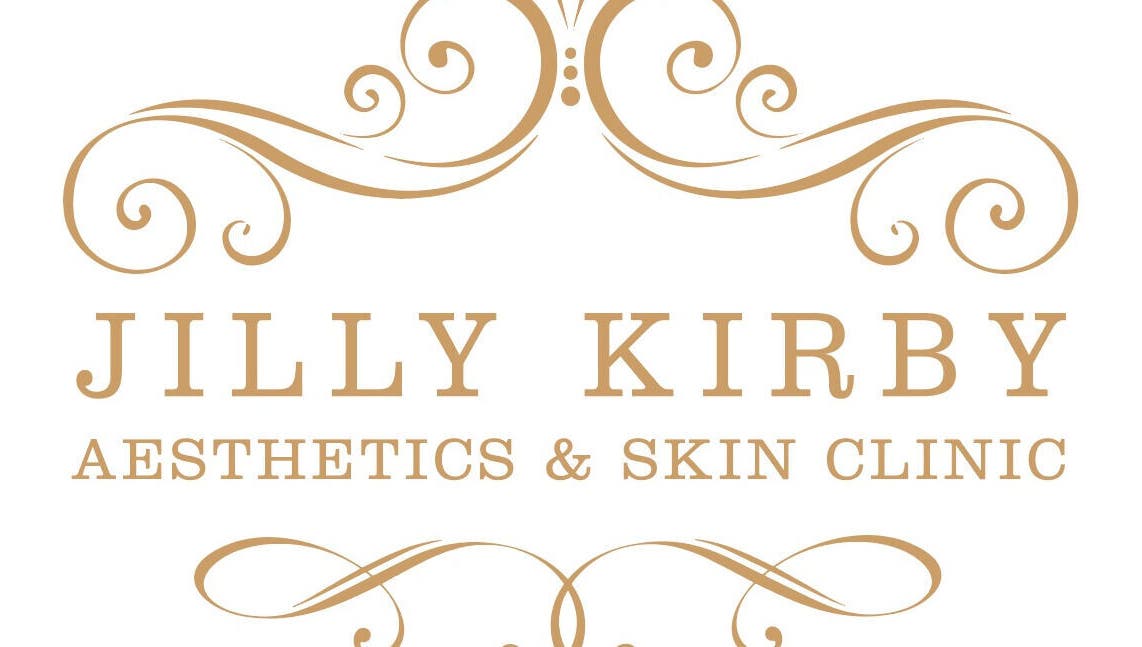 Elegant gold swirl logo of Jilly Kirby Aesthetics & Skin Clinic, located in Retford, England, GB.
